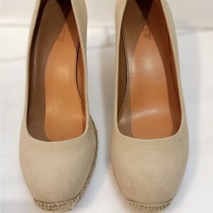 J. Crew Women's Beige Canvas Espadrilles